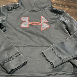 Under Armour Kids Charcoal Hoodie Youth Pullover Medium 10-12